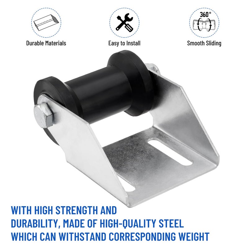 Venussar Boat Trailer Rollers with Brackets 4" Keel Roller Assembly Kit for Boat Trailer - Image 5